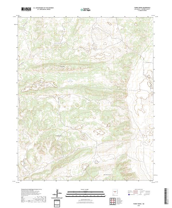 USGS Topographic Map – Turkey Ridge