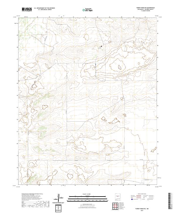 USGS Topographic Map – Turkey Ridge NE