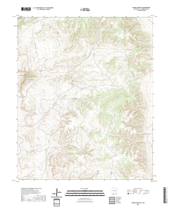USGS Topographic Map – Turkey Ridge SW
