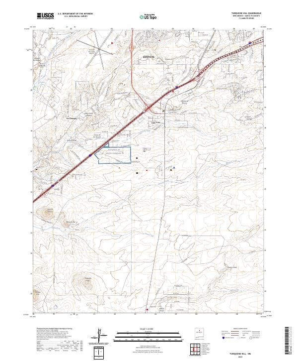 USGS Topographic Map – Turquoise Hill