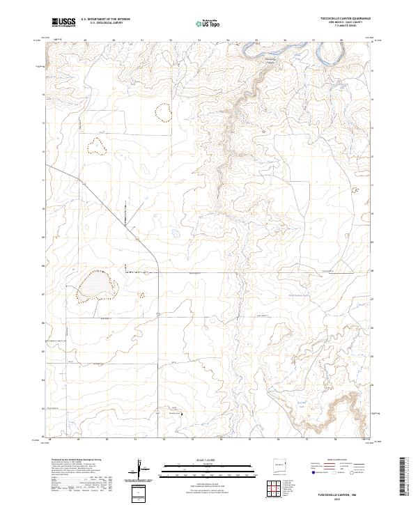 USGS Topographic Map – Tuscocoillo Canyon