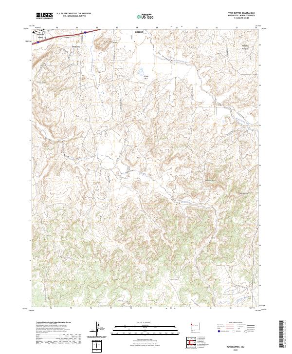 USGS Topographic Map – Twin Buttes