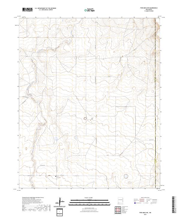 2023 Map of Twin Mesa NW, 2023 Print