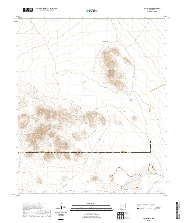 USGS Topographic Map – Upham Hills