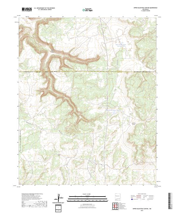 USGS Topographic Map – Upper Galestina Canyon