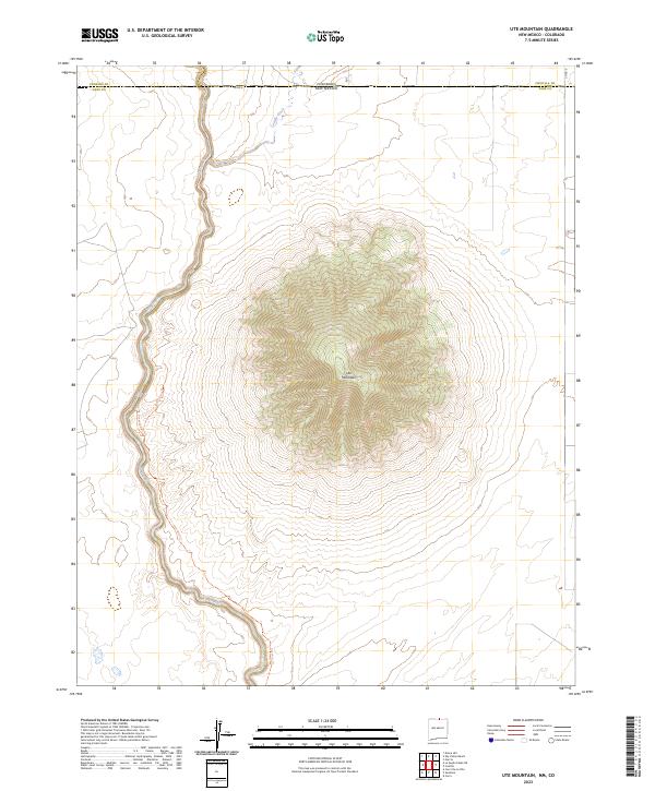 USGS Topographic Map – Ute Mountain