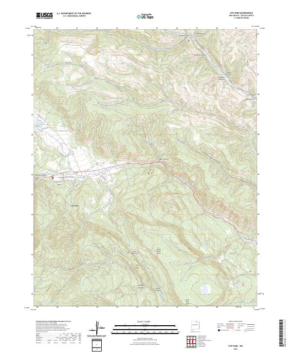 USGS Topographic Map – Ute Park