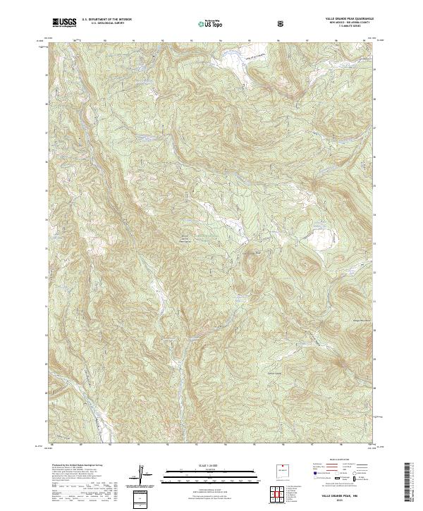 USGS Topographic Map – Valle Grande Peak