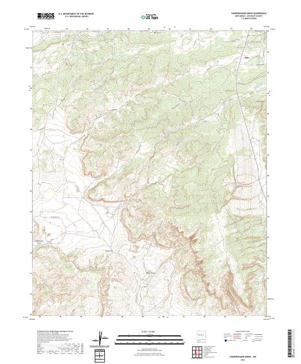 USGS Topographic Map – Vanderwagen Draw