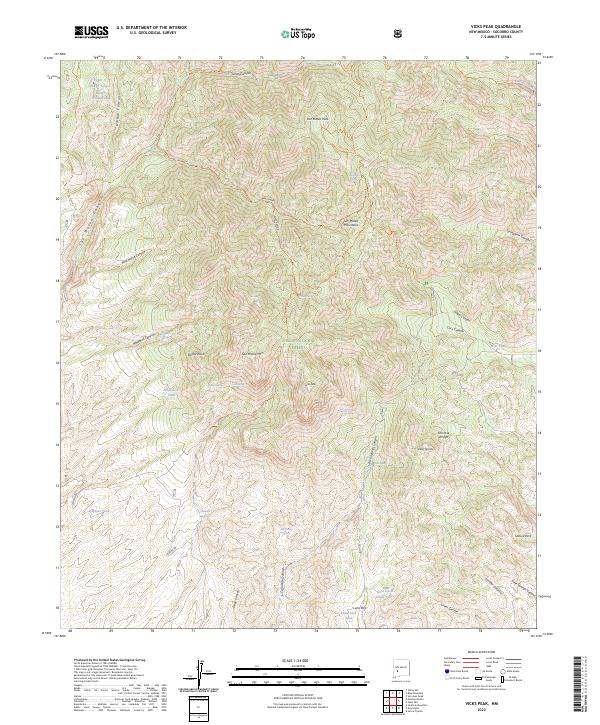 USGS Topographic Map – Vicks Peak