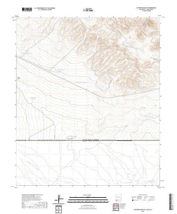 USGS Topographic Map – Victorio Ranch SE