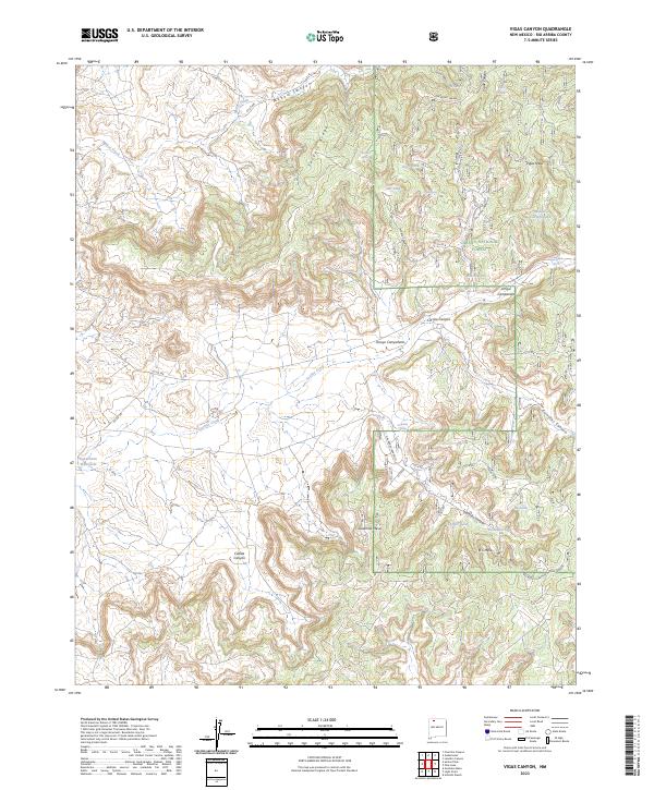 USGS Topographic Map – Vigas Canyon