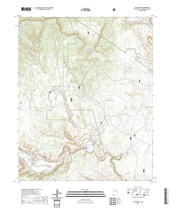 USGS Topographic Map – Villanueva