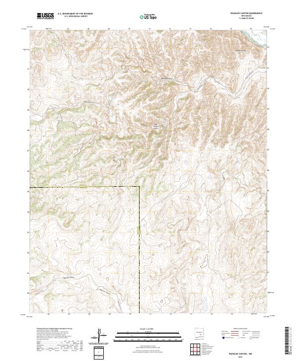 USGS Topographic Map – Wahalee Canyon