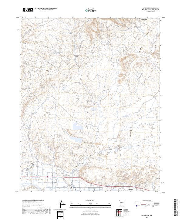 USGS Topographic Map – Waterflow