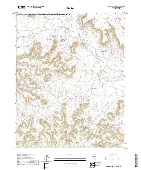 USGS Topographic Map – Wedding Cake Butte