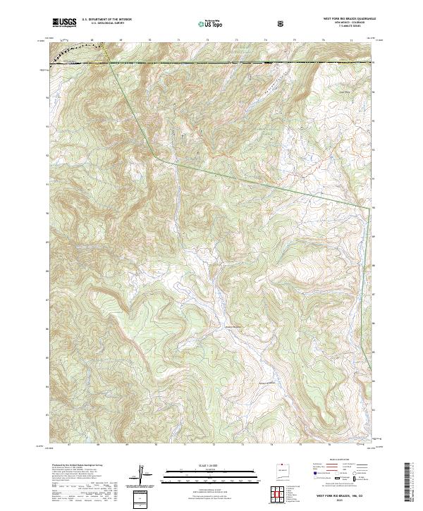 USGS Topographic Map – West Fork Rio Brazos