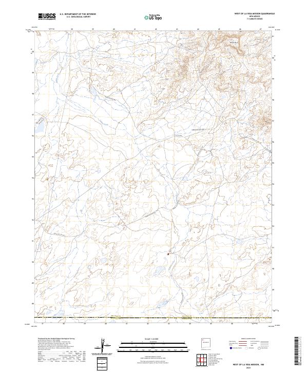 USGS Topographic Map – West of La Vida Mission