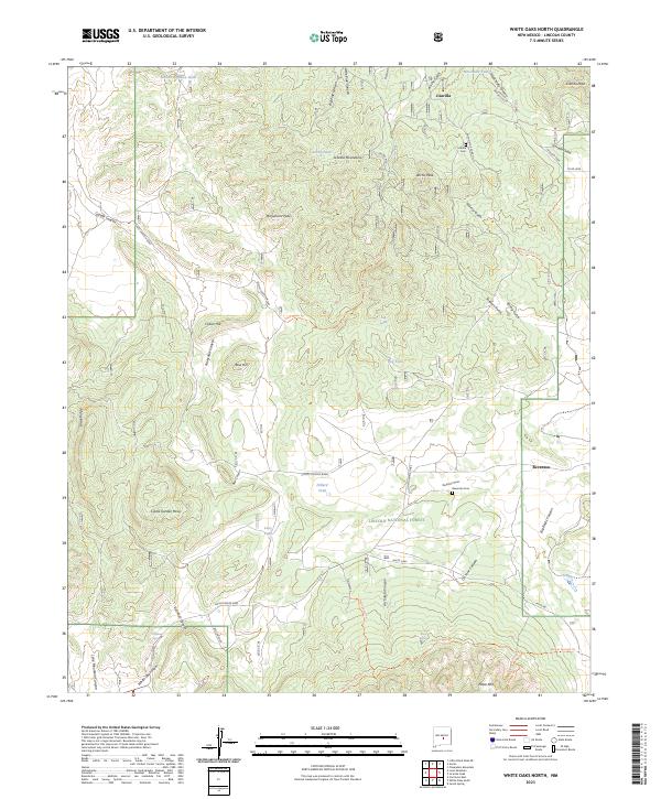 USGS Topographic Map – White Oaks North