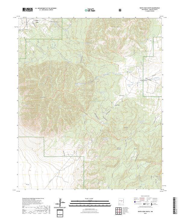 USGS Topographic Map – White Oaks South