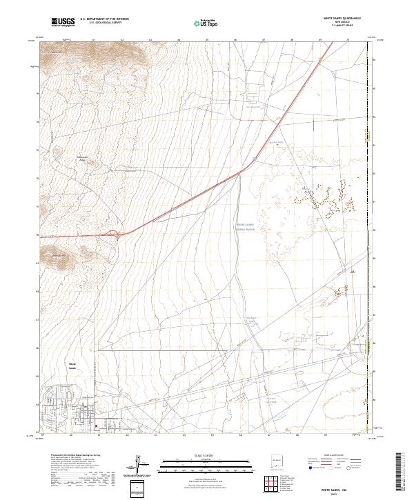 USGS Topographic Map – White Sands