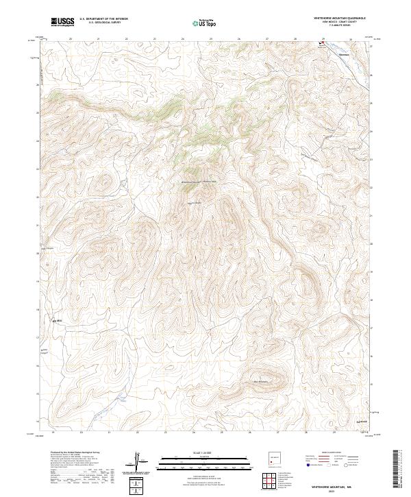 USGS Topographic Map – Whitehorse Mountain