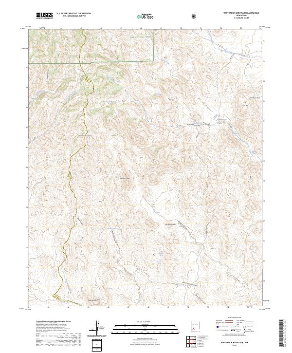 USGS Topographic Map – Whiterock Mountain
