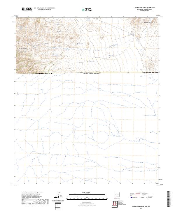 USGS Topographic Map – Whitewater Creek