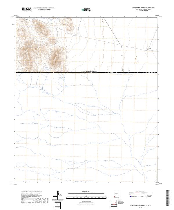 USGS Topographic Map – Whitewater Mountains