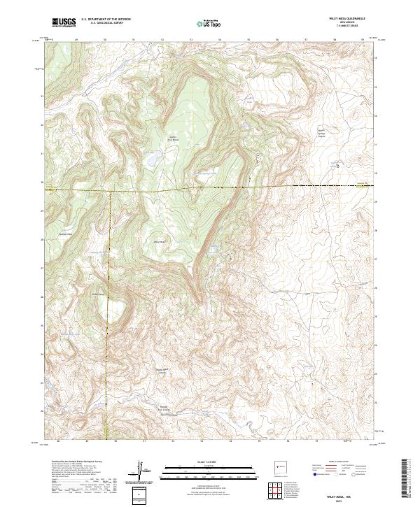 USGS Topographic Map – Wiley Mesa