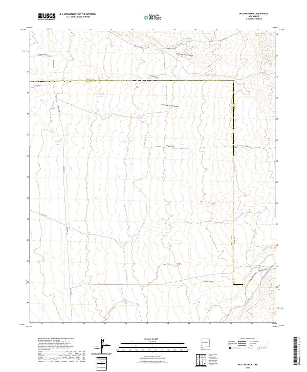 USGS Topographic Map – Willow Draw