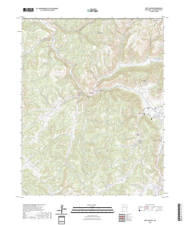 USGS Topographic Map – Wirt Canyon