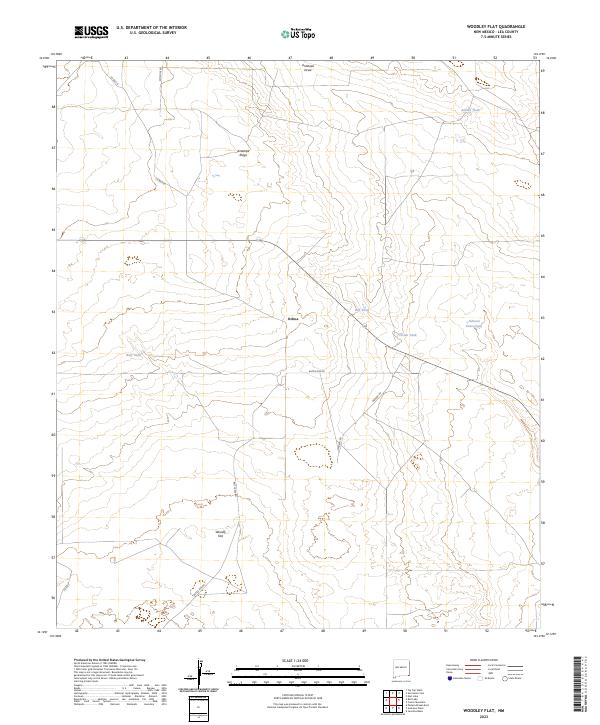 USGS Topographic Map – Woodley Flat
