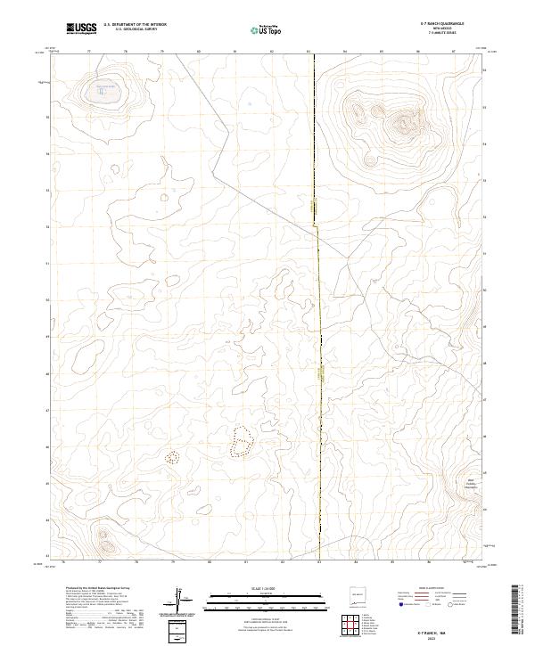 USGS Topographic Map – X-7 Ranch