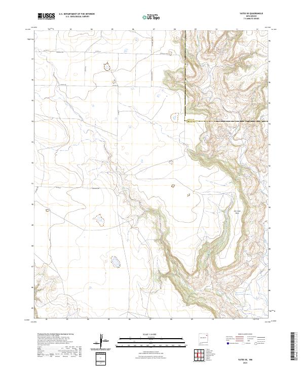 USGS Topographic Map – Yates SE