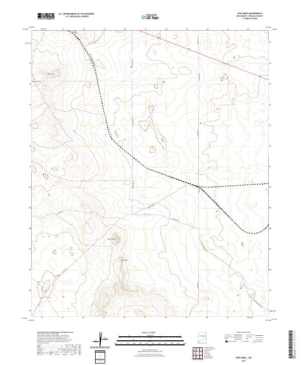 USGS Topographic Map – Yeso Mesa