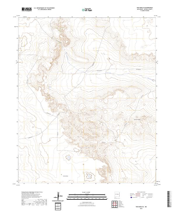 USGS Topographic Map – Yeso Mesa SE