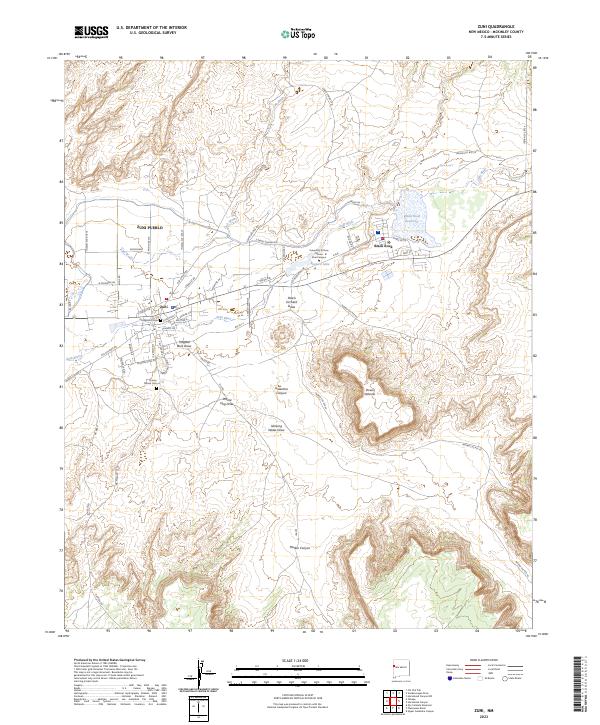 USGS Topographic Map – Zuni