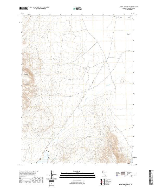 USGS Topographic Map – Alder Creek Ranch