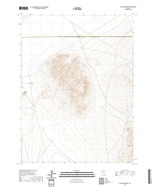 USGS Topographic Map – Alpha Mountain