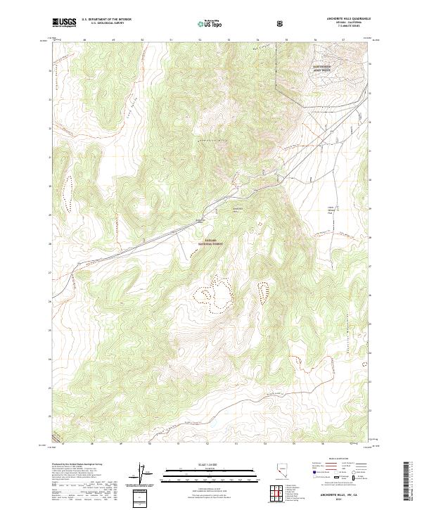 USGS Topographic Map – Anchorite Hills