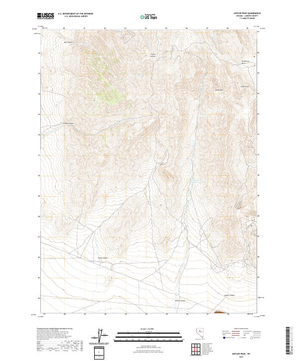 USGS Topographic Map – Antler Peak