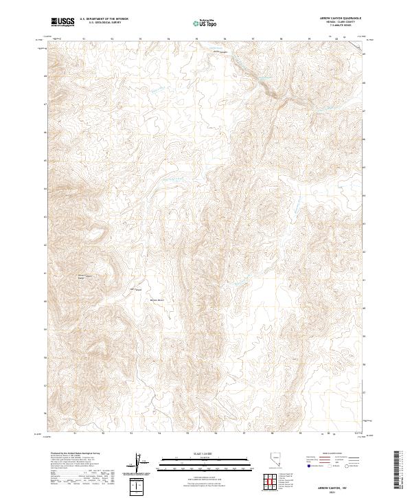 USGS Topographic Map – Arrow Canyon