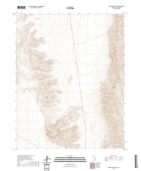 USGS Topographic Map – Arrow Canyon NW