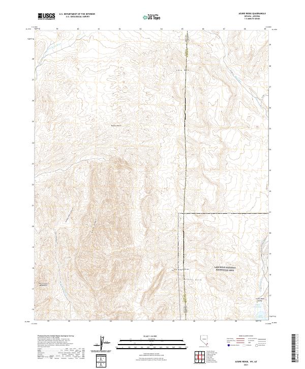 USGS Topographic Map – Azure Ridge