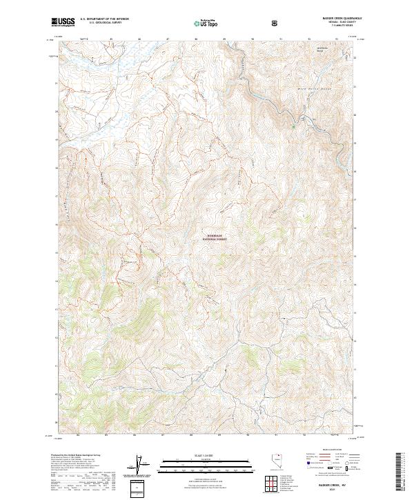 USGS Topographic Map – Badger Creek