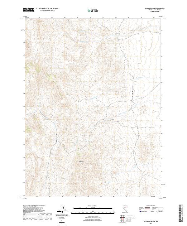 USGS Topographic Map – Bailey Mountain