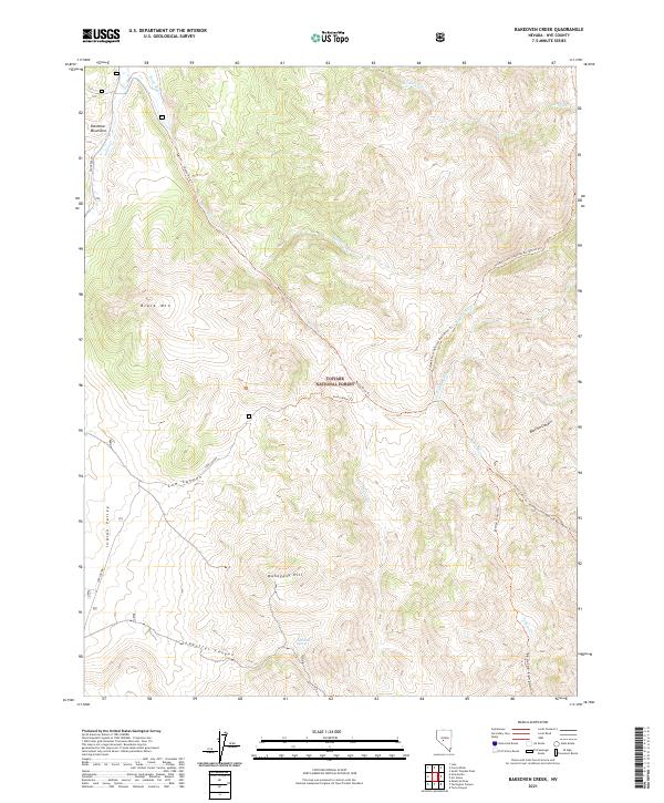 USGS Topographic Map – Bakeoven Creek