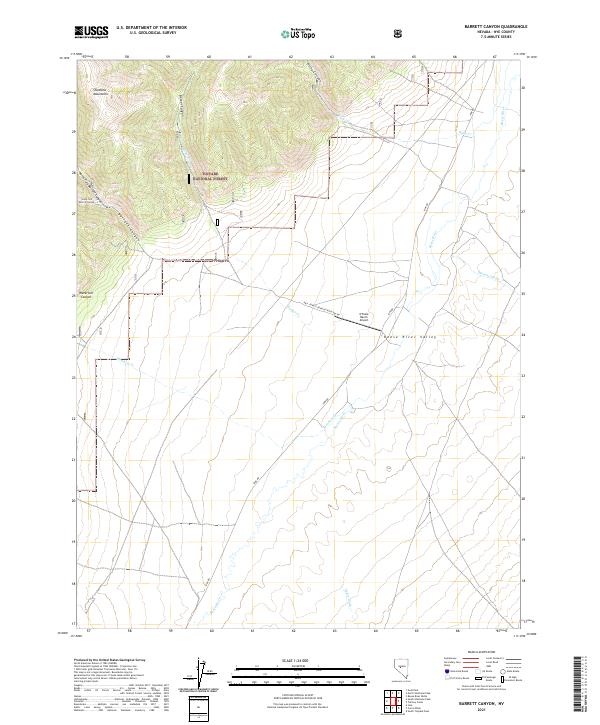 USGS Topographic Map – Barrett Canyon