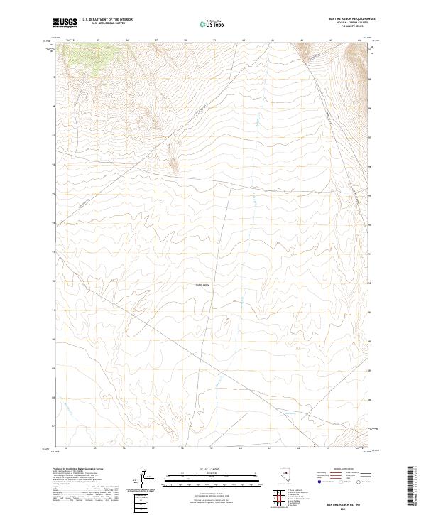 USGS Topographic Map – Bartine Ranch NE